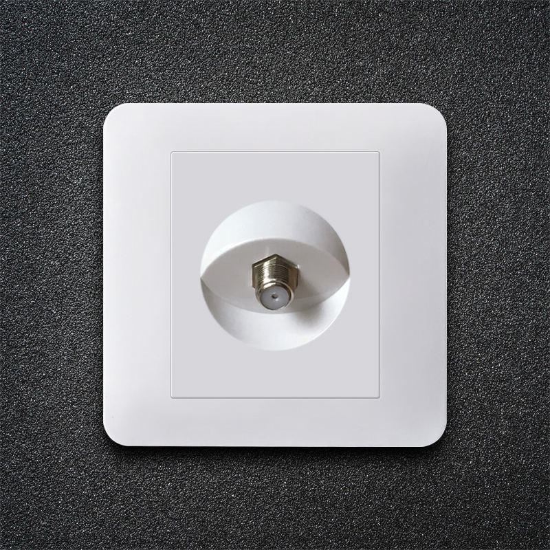 Plastic Switch TT-Satellite Socket-WHITE